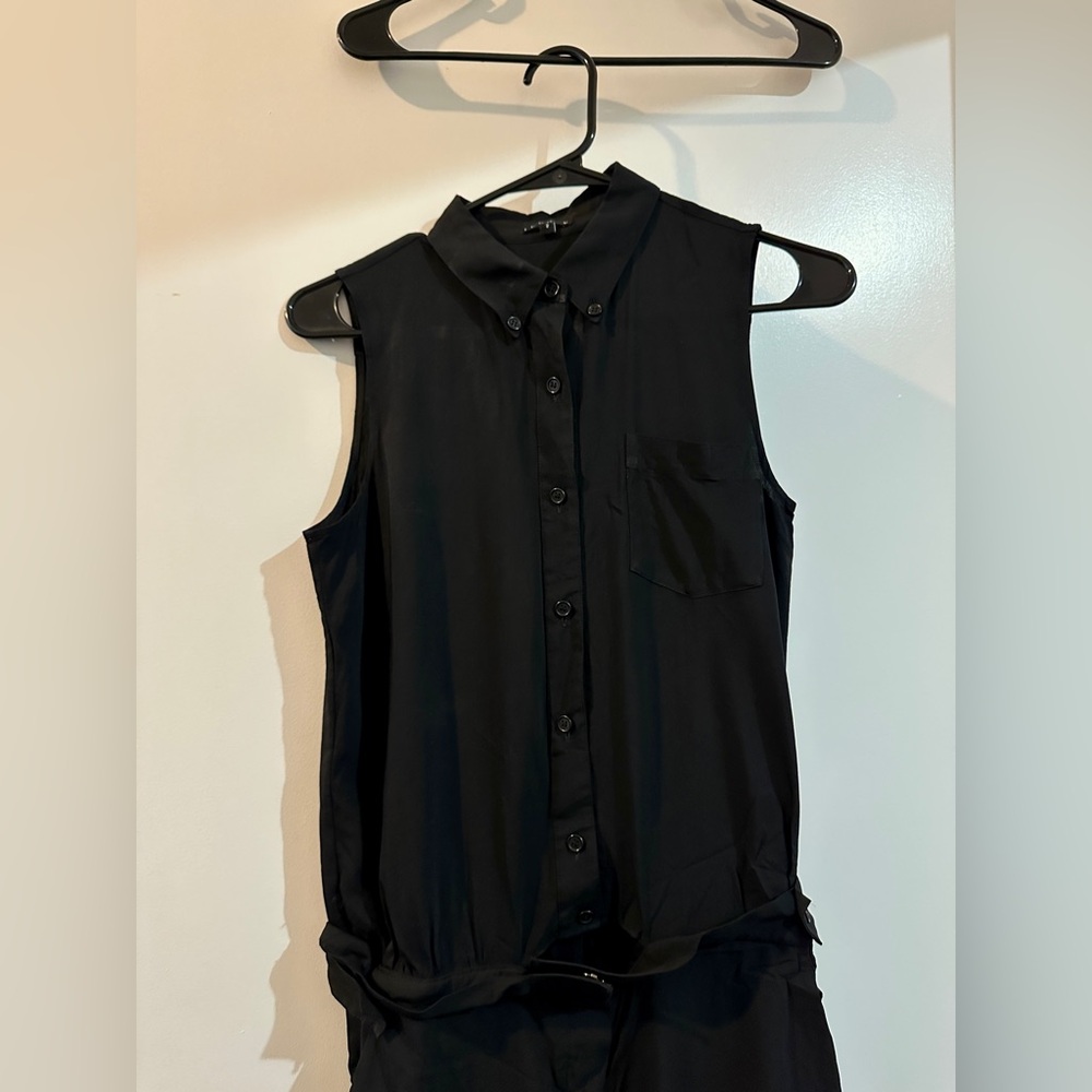 Theory Sleeveless Collared Button Down Jumpsuit - image 4